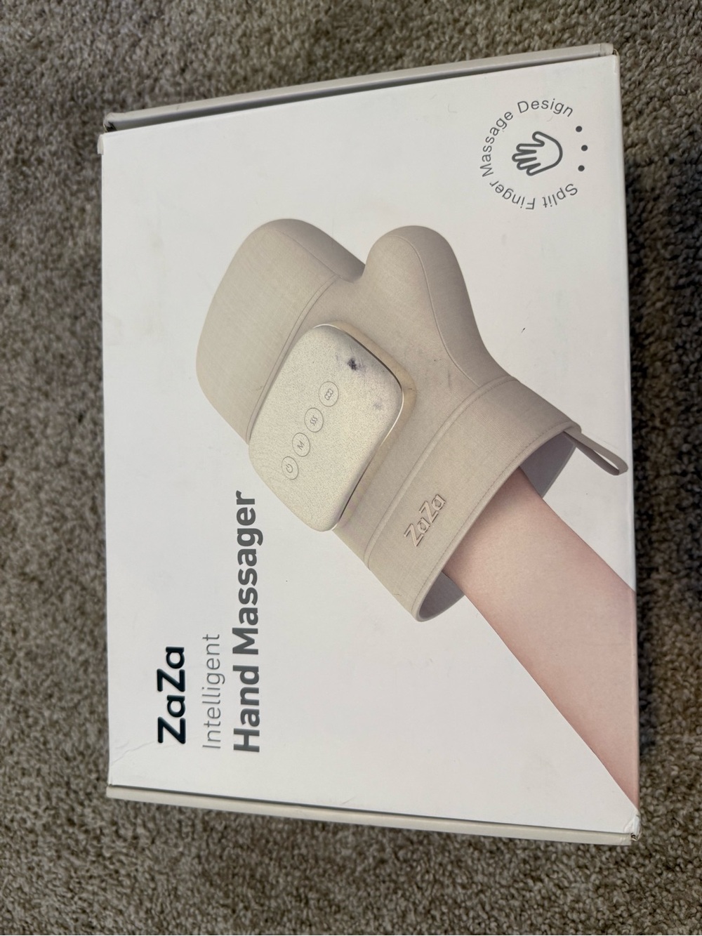 Beige Intelligent Hand Massager — Comfortable Compression & Heat